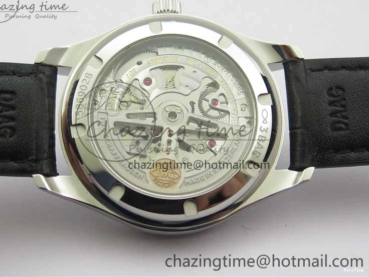 MIROTIME 0426 TimelessDesign Portuguese IW358304 ZF 1:1 Best Edition SS Blue Dial on Leather Strap A 7078